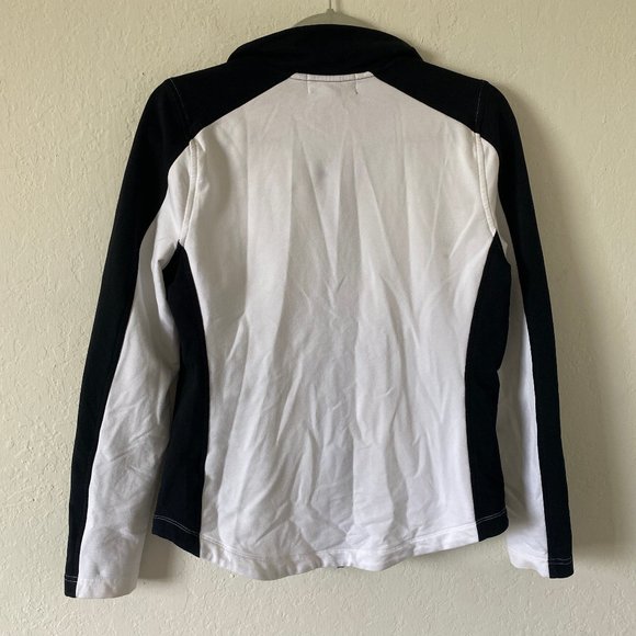 L-RL Ralph Lauren Active Womens Sweater Athleisure Size M Colorblock Zip Up - Picture 8 of 13